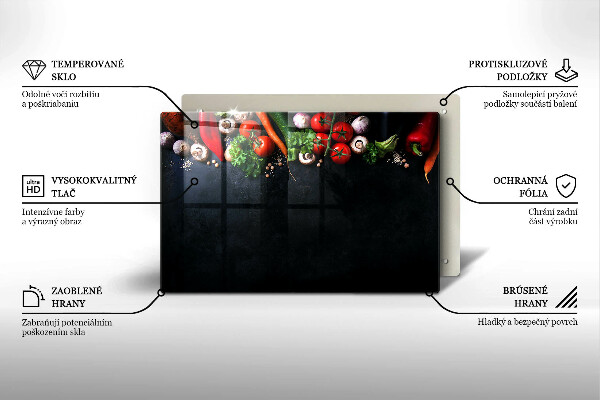 Cobertura placa vitrocerámica Vegetais coloridos