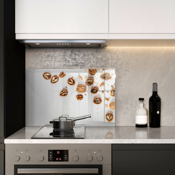 Protetor para fogão de vidro Nozes em fundo branco