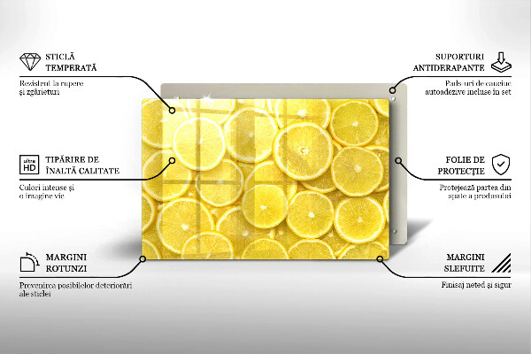 Protetor de fogão de vidro Fruta limão