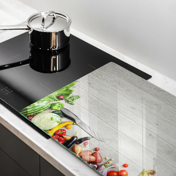 Protetor para fogão de vidro Vegetais em capas