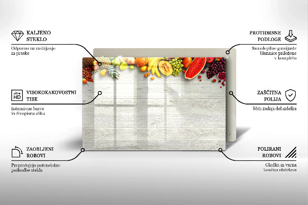 Cobertura placa vitrocerámica Frutas em capas