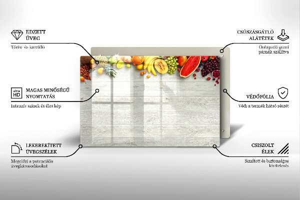 Cobertura placa vitrocerámica Frutas em capas