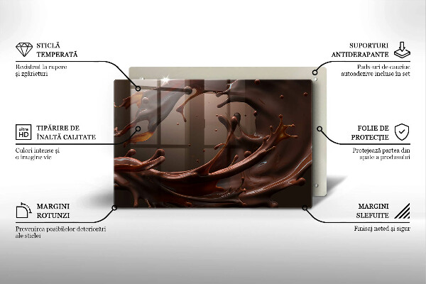 Protetor de fogão de vidro Chocolate líquido