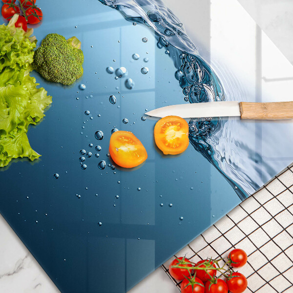 Protetor para fogão de vidro Água azul