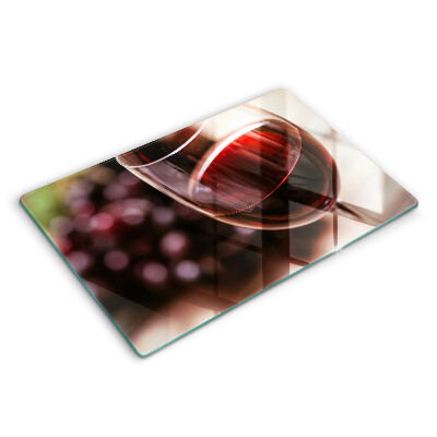 Protetor de fogão de vidro Um copo de vinho tinto