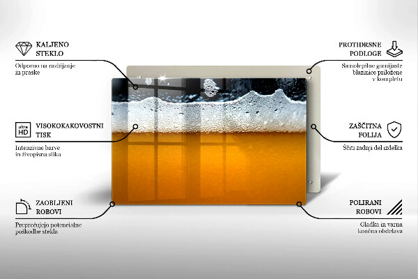 Protetor em vidro para fogão Beber espuma de cerveja