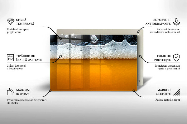 Protetor em vidro para fogão Beber espuma de cerveja