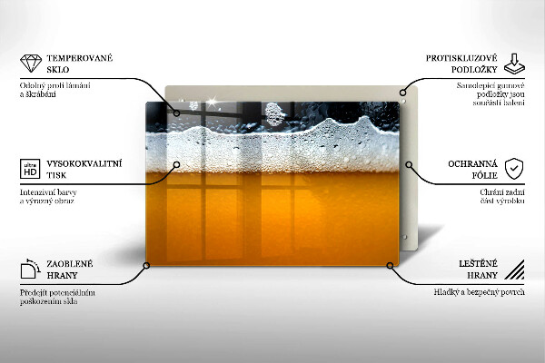 Protetor em vidro para fogão Beber espuma de cerveja