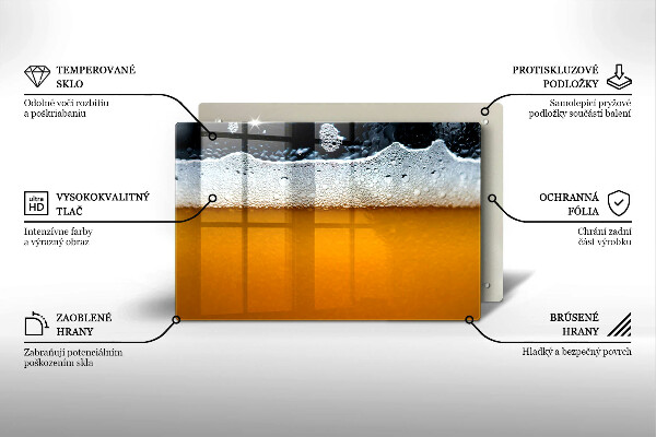 Protetor em vidro para fogão Beber espuma de cerveja