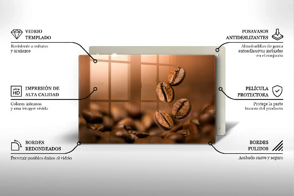 Cobertura placa vitrocerámica Grãos de café