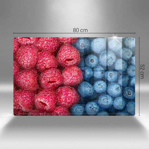 Protetor para fogão de vidro Framboesas e mirtilos