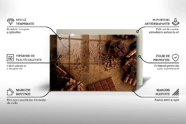 Protetor para fogão de vidro Doces de chocolate