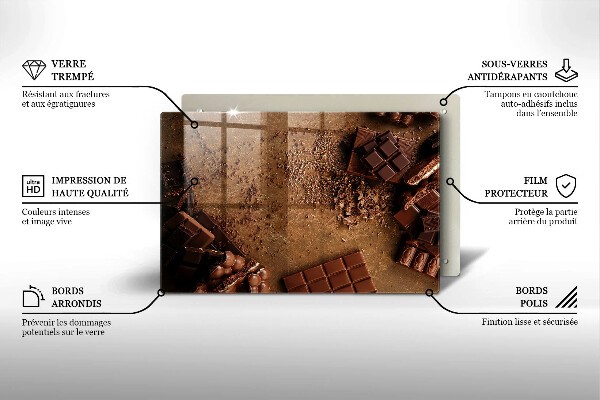 Protetor para fogão de vidro Doces de chocolate