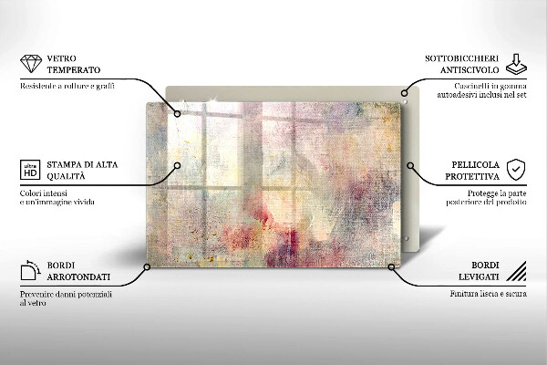 Protetor em vidro para fogão Fundo de textura de tinta
