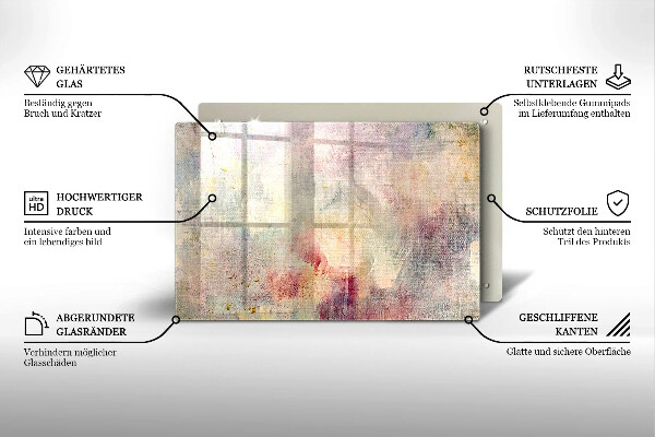 Protetor em vidro para fogão Fundo de textura de tinta
