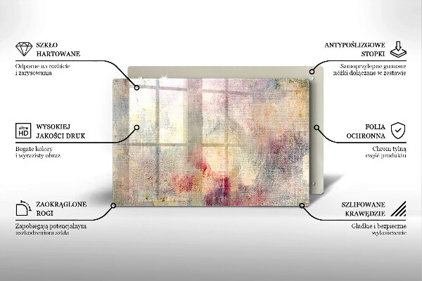 Protetor em vidro para fogão Fundo de textura de tinta