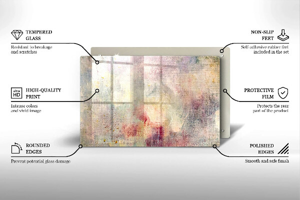 Protetor em vidro para fogão Fundo de textura de tinta