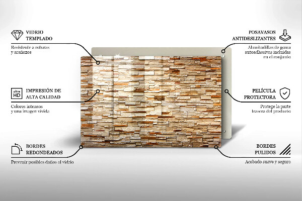Cobertura placa vitrocerámica Textura de pedras decorativas