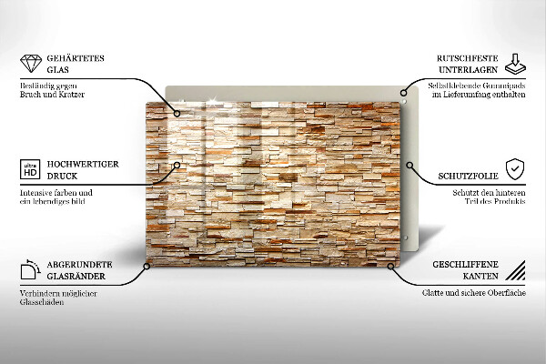 Cobertura placa vitrocerámica Textura de pedras decorativas