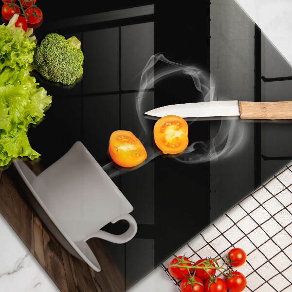 Protetor em vidro para fogão Coração de xícara de café