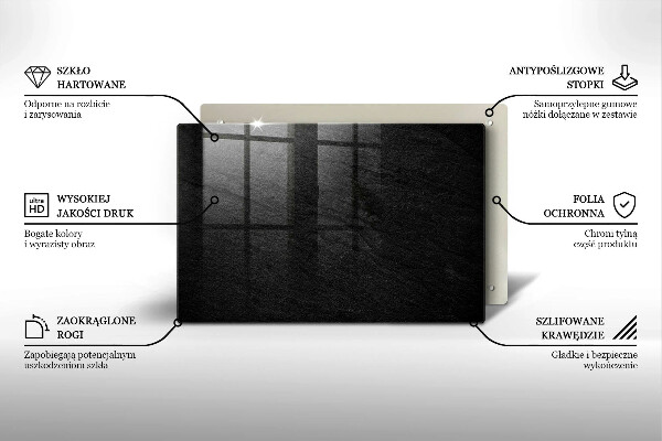 Protetor de fogão de vidro textura da rocha