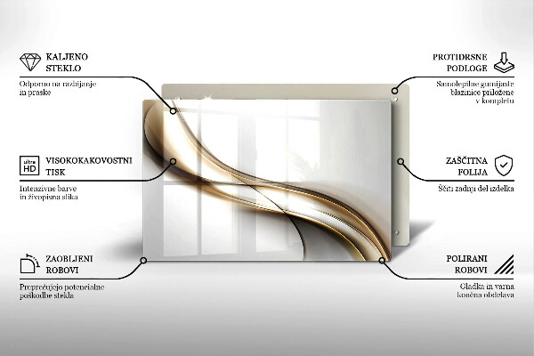 Cobertura placa vitrocerámica Abstração de linhas suaves