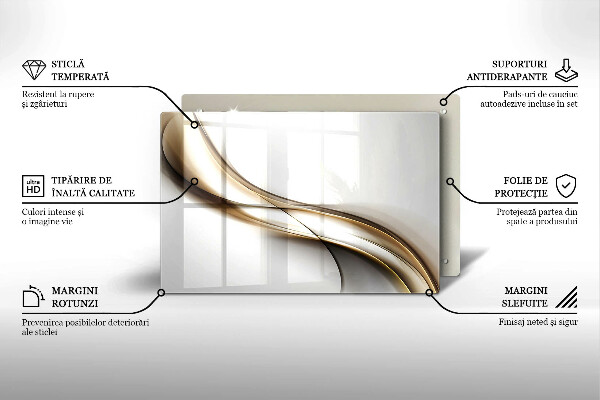 Cobertura placa vitrocerámica Abstração de linhas suaves