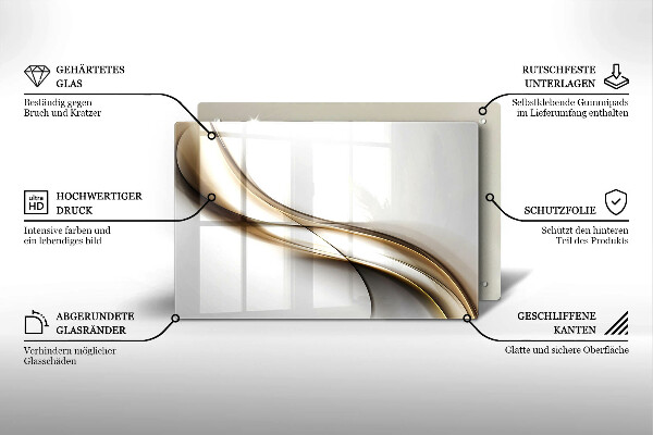 Cobertura placa vitrocerámica Abstração de linhas suaves