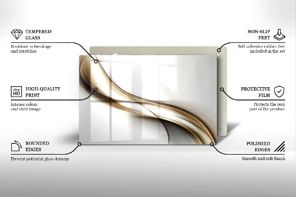 Cobertura placa vitrocerámica Abstração de linhas suaves