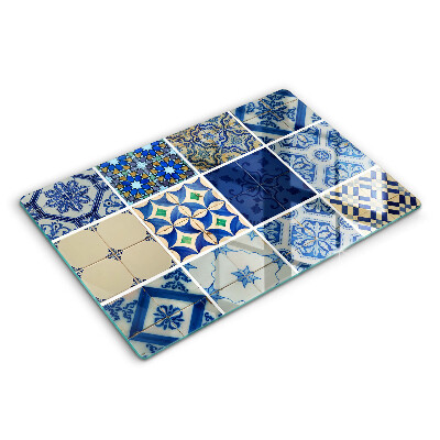 Protetor de fogão de vidro Azulejos decorativos