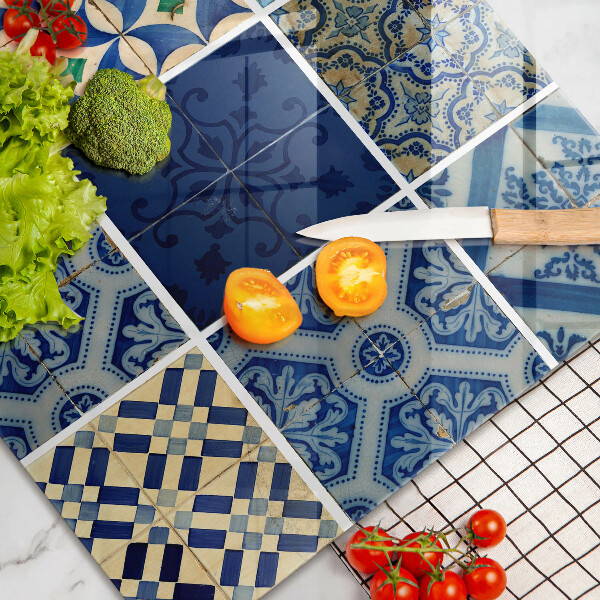 Protetor de fogão de vidro Azulejos decorativos