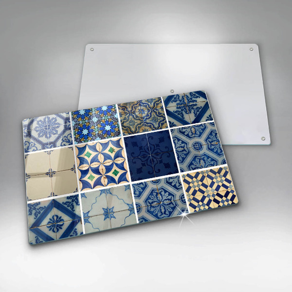 Protetor de fogão de vidro Azulejos decorativos