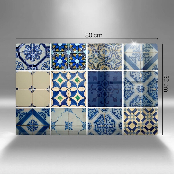 Protetor de fogão de vidro Azulejos decorativos