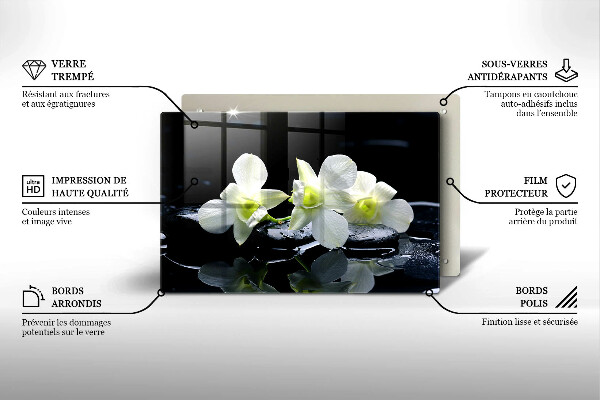 Cobertura placa vitrocerámica Flores Brancas em Água Zen