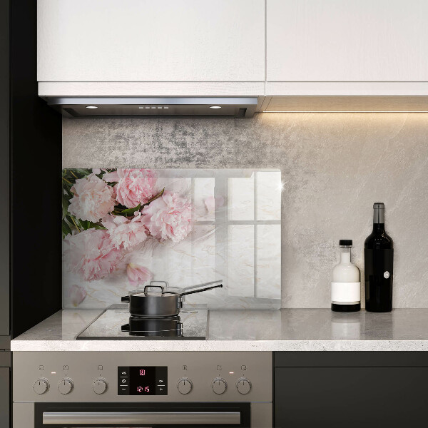 Protetor para fogão de vidro Flores delicadas de rosas