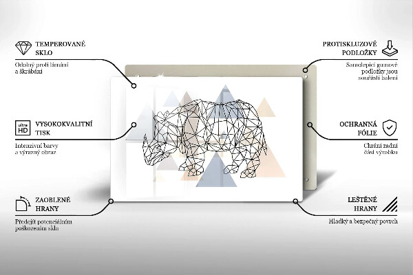 Cobertura placa vitrocerámica Rinoceronte de arte linear