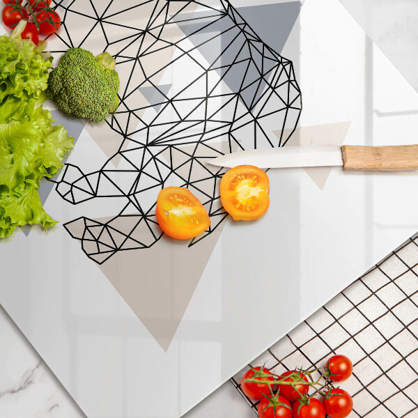 Cobertura placa vitrocerámica Rinoceronte de arte linear