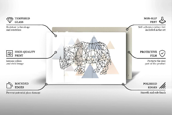 Cobertura placa vitrocerámica Rinoceronte de arte linear