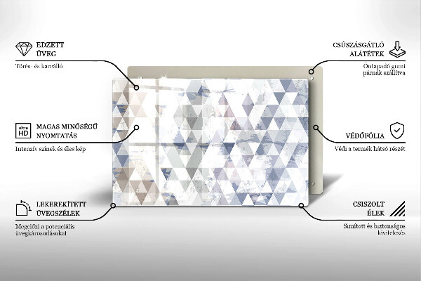 Protetor para fogão de vidro Padrão triangular