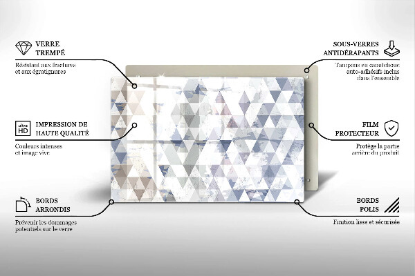 Protetor para fogão de vidro Padrão triangular