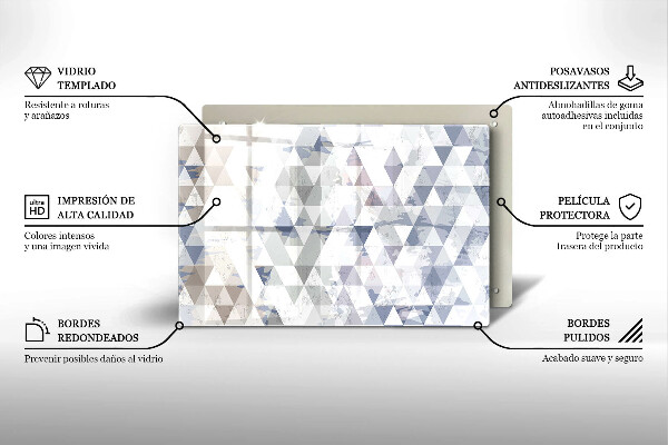 Protetor para fogão de vidro Padrão triangular