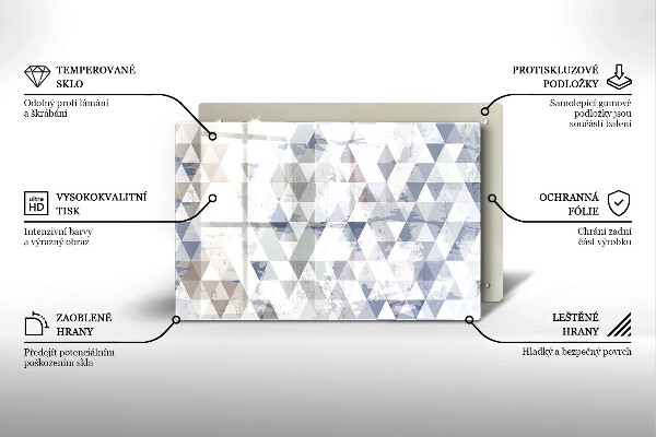 Protetor para fogão de vidro Padrão triangular