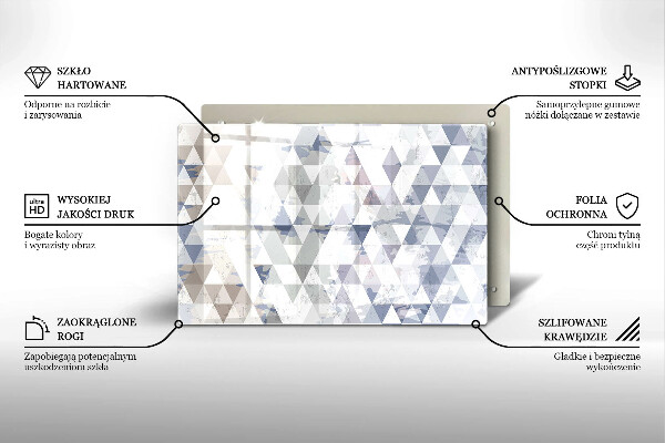 Protetor para fogão de vidro Padrão triangular