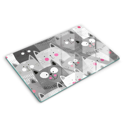 Protetor para fogão de vidro Ilustração de gato