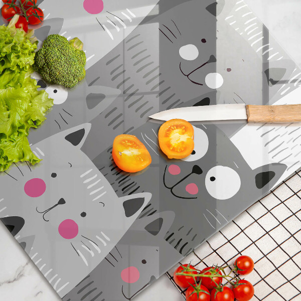 Protetor para fogão de vidro Ilustração de gato