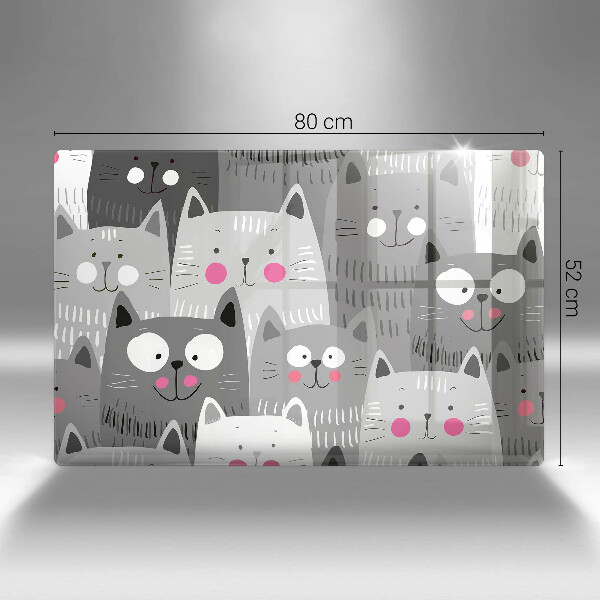 Protetor para fogão de vidro Ilustração de gato