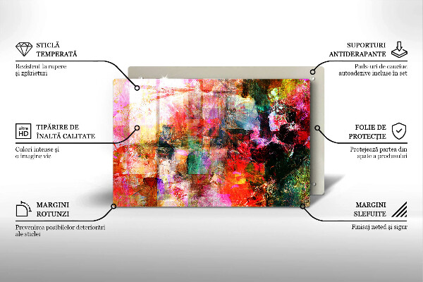 Cobertura placa vitrocerámica Abstração de tinta