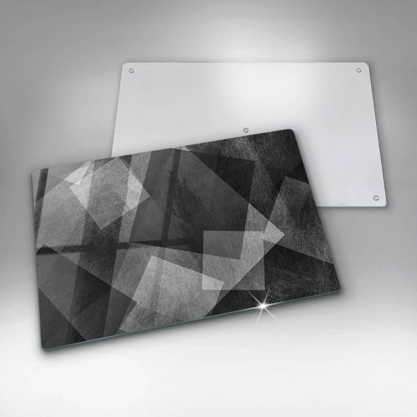 Protetor em vidro para fogão Abstração geométrica