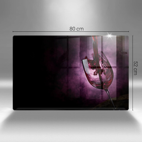 Protetor de fogão de vidro Um copo de vinho