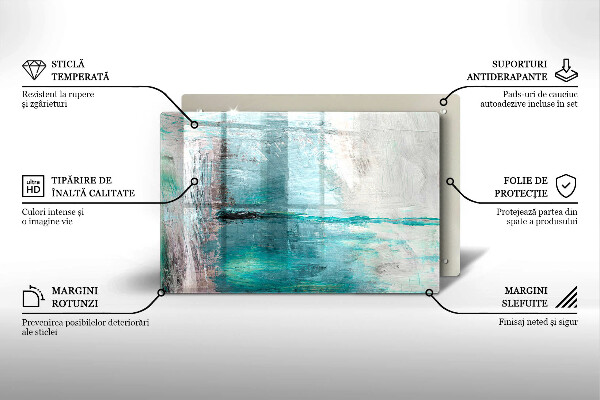 Cobertura placa vitrocerámica Fundo de pintura abstrata